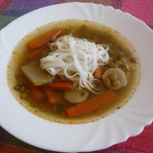 Šošovicová polievka so zeleninou (bezlepková, bez mlieka, sóje a ...