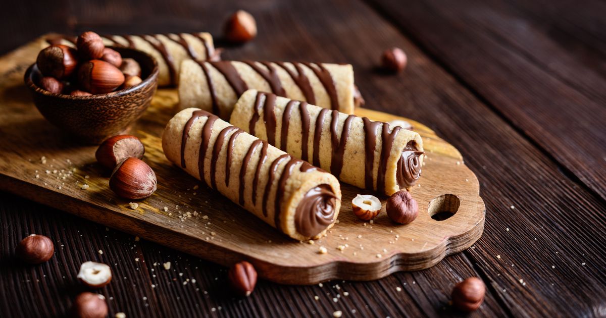 Orechové trubičky s nutella krémom recept 70min.