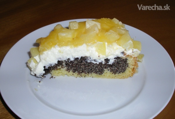 Makovo-ananásová torta recept