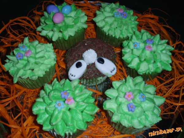 Jablkovo škoricové cupcakes inšpirácia na Veľkú Noc