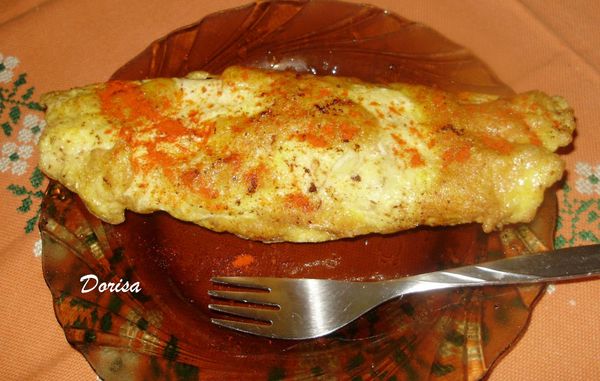 FOTORECEPT: Vaječná omeleta so zemiakovou kašou