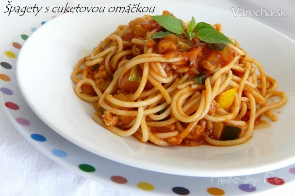Špagety s cuketovou omáčkou (fotorecept) recept
