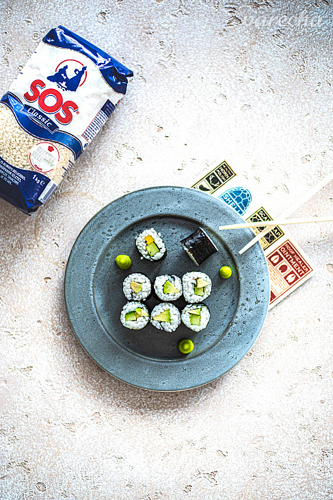 Sushi s avokádom a uhorkou recept