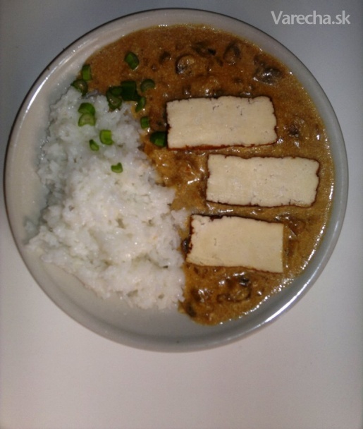 Ryža s tofu a hríbami na smotane recept