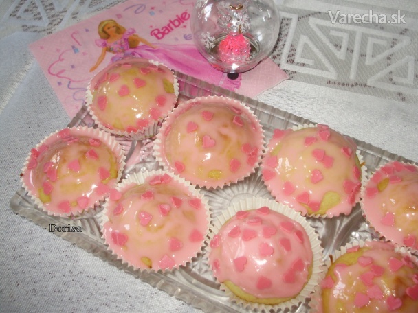 Cupcakes s jahodovou polevou (fotorecept) recept