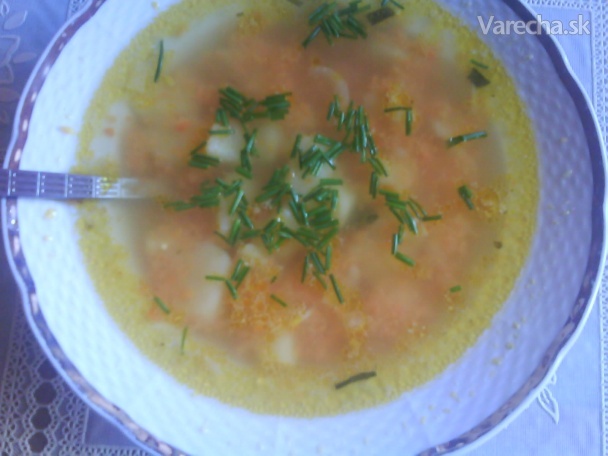 Jarná polievka s kukuricou.(fotorecept) recept