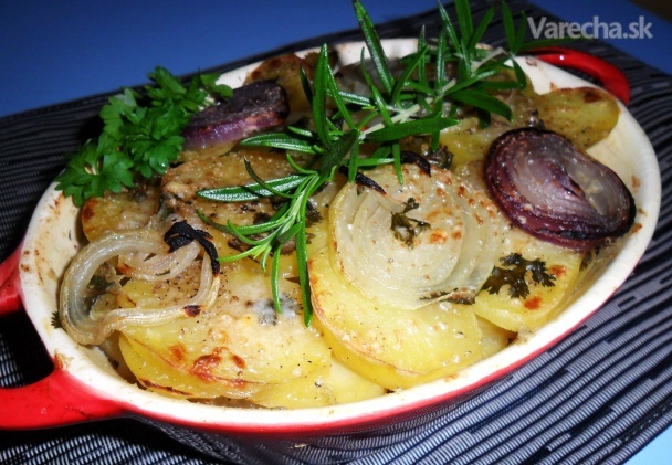 Zapekané zemiaky s cibuľou ľahšia verzia (fotorecept) recept ...
