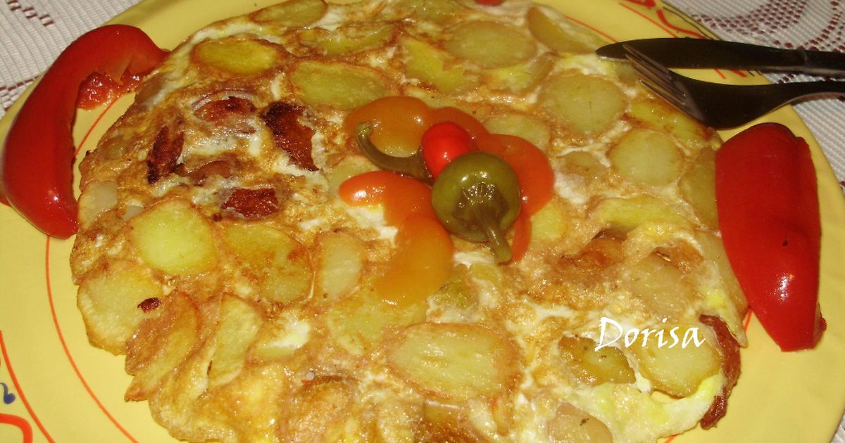 FOTORECEPT: Omeleta so zemiakmi, fotogaléria 1 / 4.
