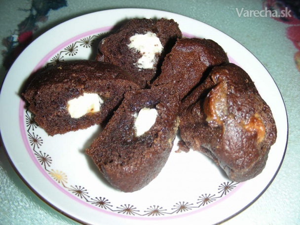 Čokoládové muffiny s bielym srdiečkom (fotorecept) recept ...