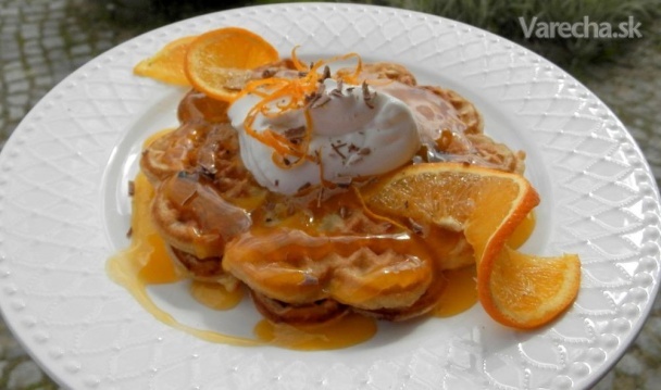 Pomerančové vafle s pomerančovou omáčkou recept