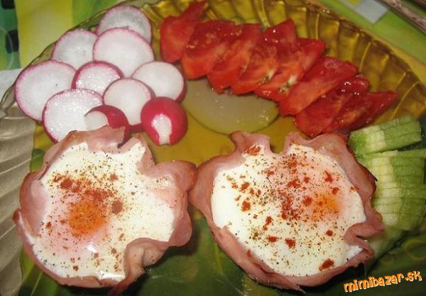 Chutné raňajky vajíčka so šunkou z rúry od Adriany S. adrika280 ...