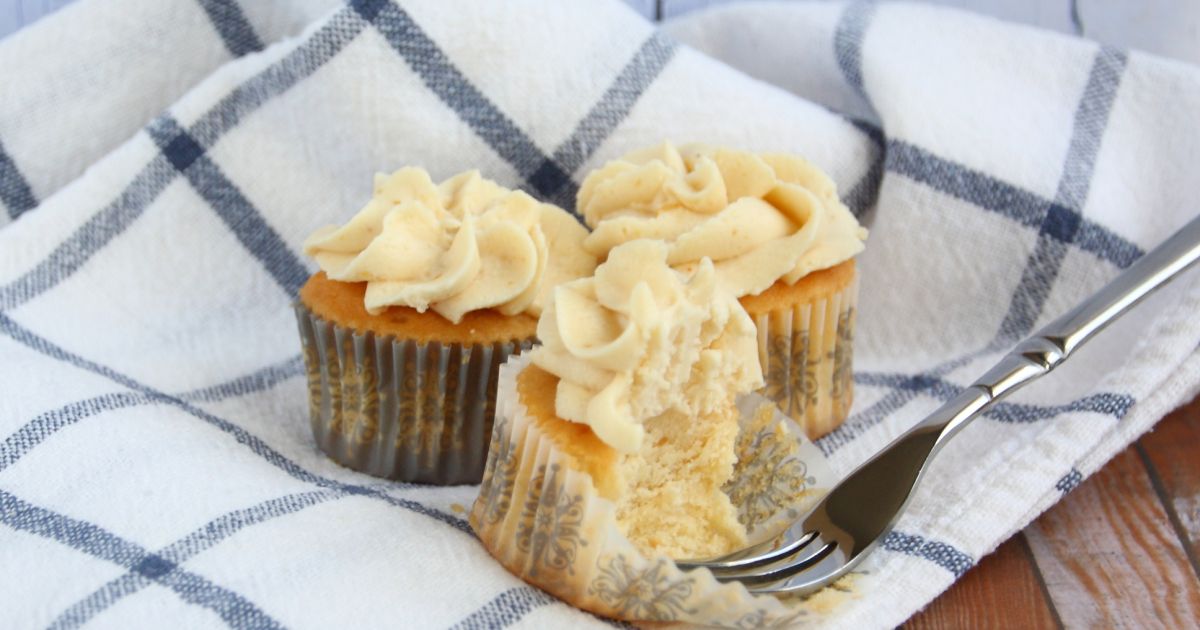 Vanilkové cupcakes s maslovým krémom, fotogaléria 1 / 1.