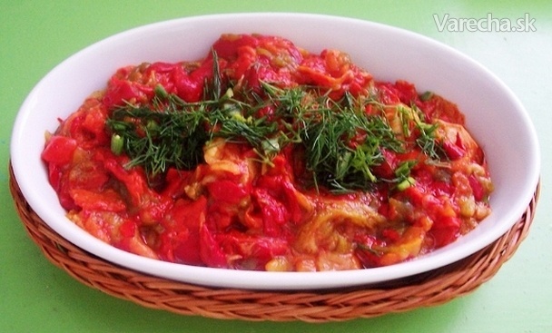 Bulharský šalát z pečenej papriky (Салата от печени чушки) recept