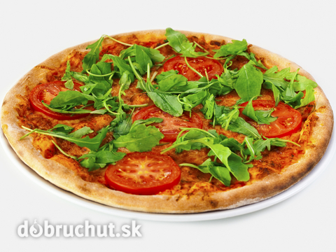 Pizza s rukolou a paradajkou