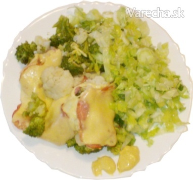 Zapečená brokolica so syrom a šunkou recept