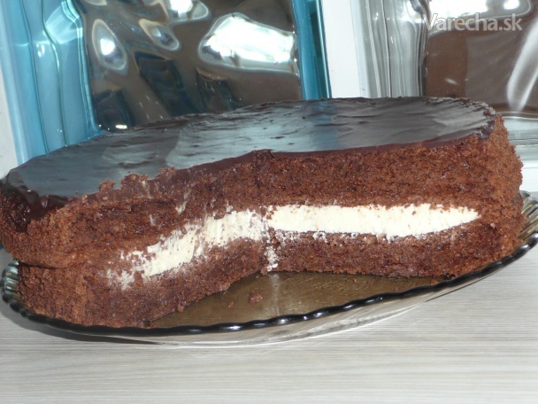 Čokoládovo-orechová torta s jogurtovým krémom (fotorecept) recept