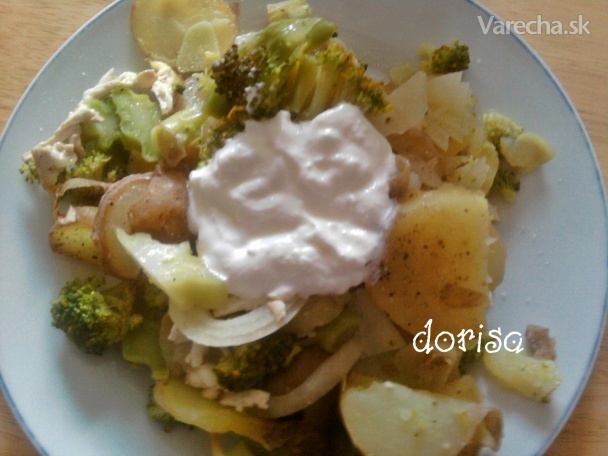 Zapekané zemiaky s brokolicou recept