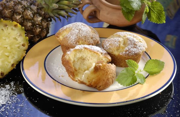 Ananásové muffiny s orieškami
