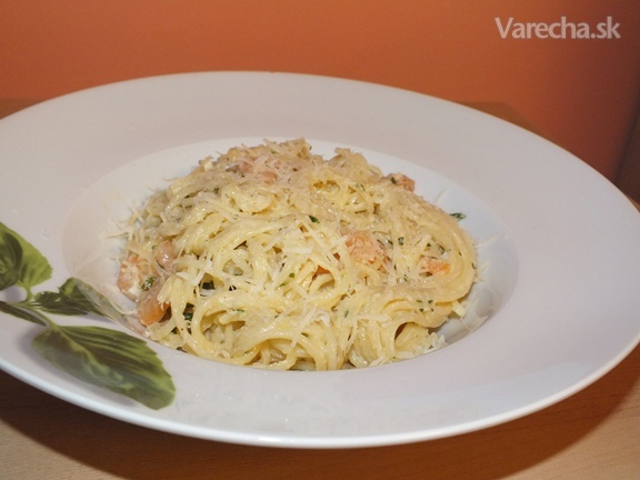 Krémové krevetové špagety recept