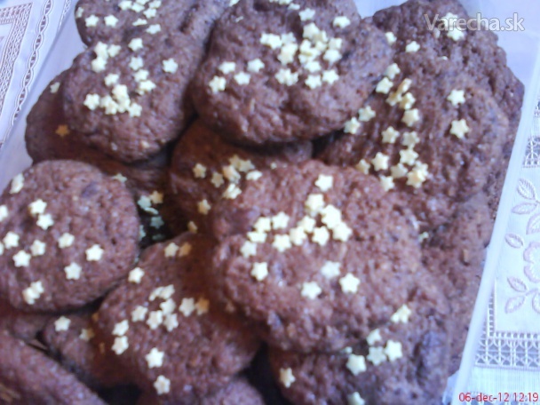 Vločkové sušienky s čokoládou (fotorecept)