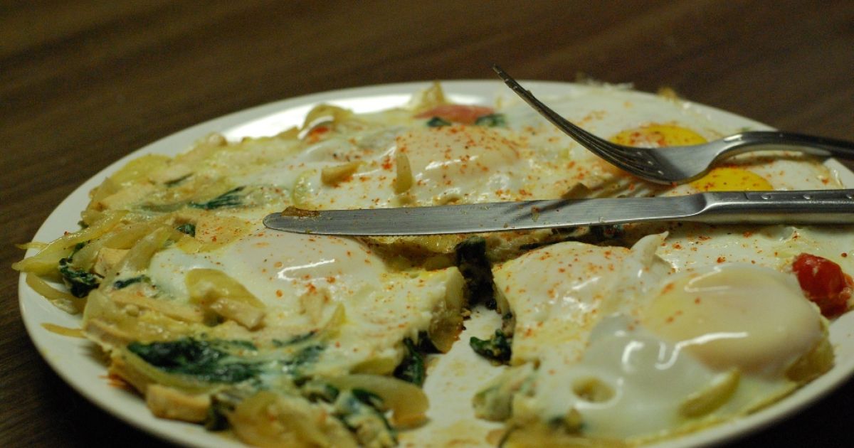 Špenátová omeleta s tofu syrom, fotogaléria 1 / 8.
