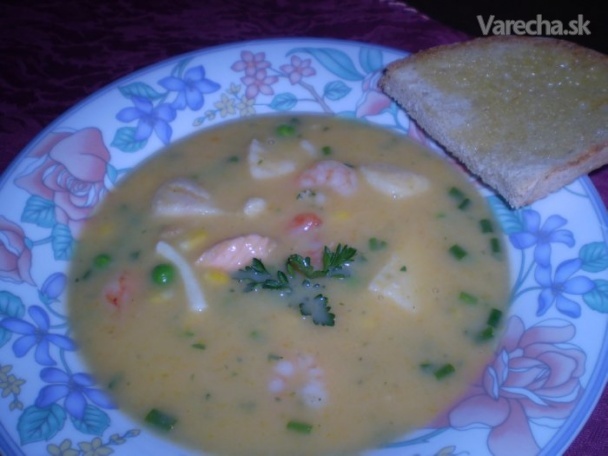 Zeleninová polievka s plodmi mora (fotorecept) recept