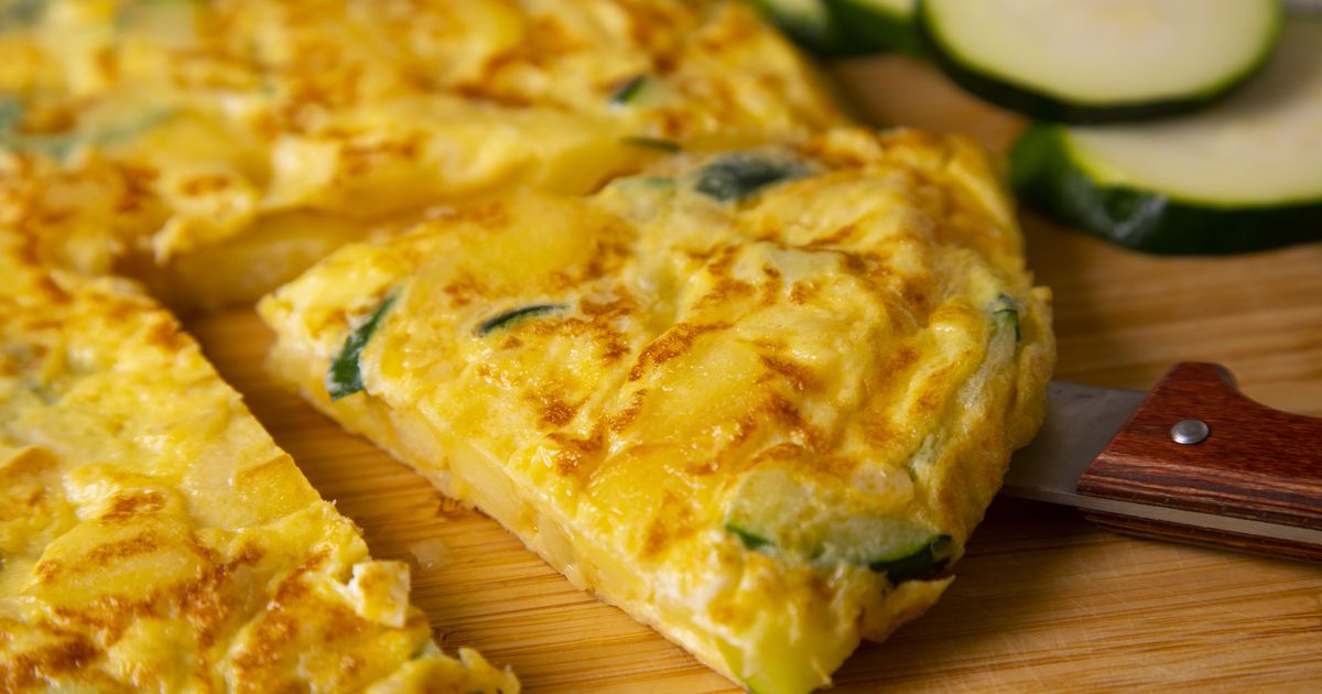Zemiakovo-cuketová omeleta recept 25min.