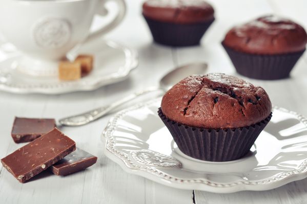 Kávové muffiny s orieškovou čokoládou