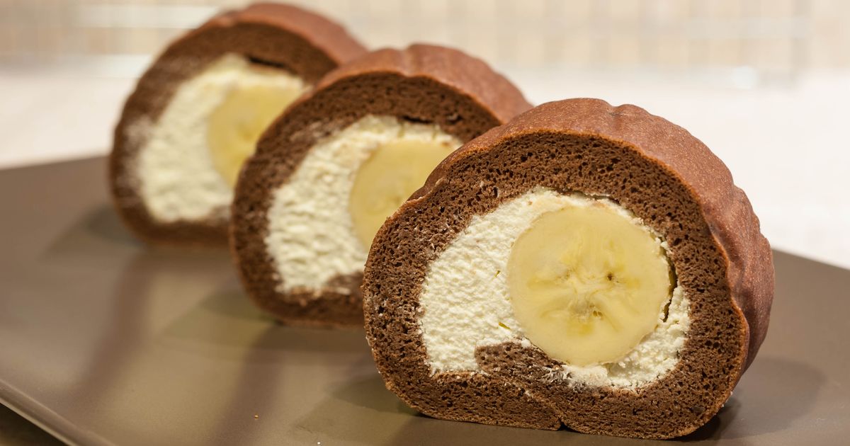 Kakaovo-banánová roláda recept 40min.