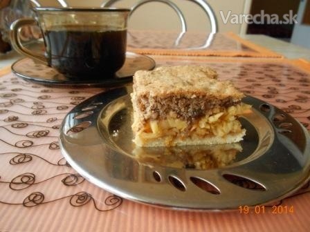 Jablkovo-orechový koláč (fotorecept) recept