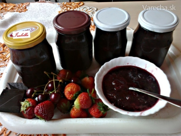 Čerešňovo-jahodový džem s čokoládou (fotorecept) recept ...
