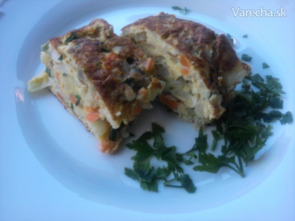 Zeleninová omeletová roláda (fotorecept) recept