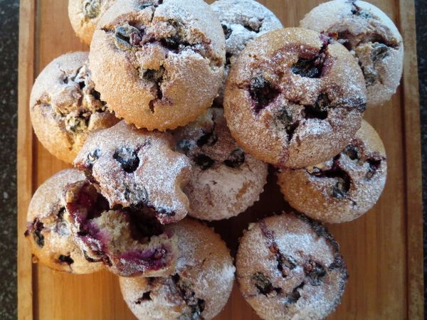 FOTORECEPT: Špaldové muffiny s červeným hroznom