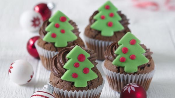 Vianočné čokoládové cupcakes