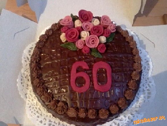 čokoládková torta na 60.
