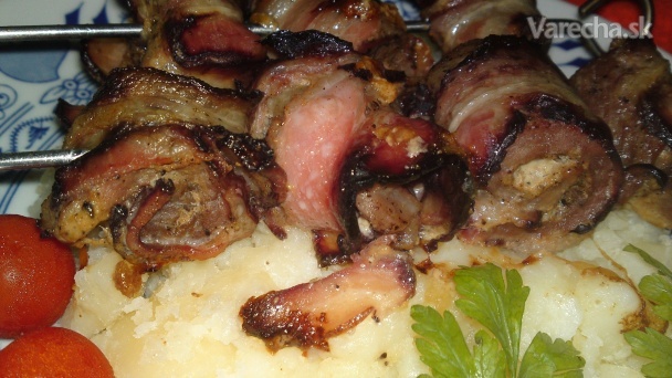 Mäsové závitky s anglickou slaninou a horčicou na ihle (fotorecept ...