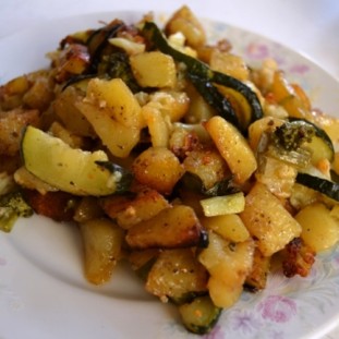 Opekané zemiaky so zeleninou
