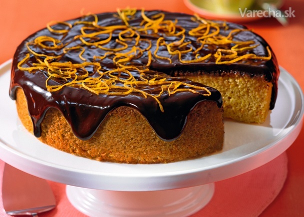 Šťavnatý pomarančový koláč s čokoládovou polevou recept ...