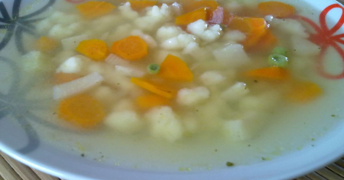 Zeleninová polievka s nokami (haluškami), fotogaléria 1 ...