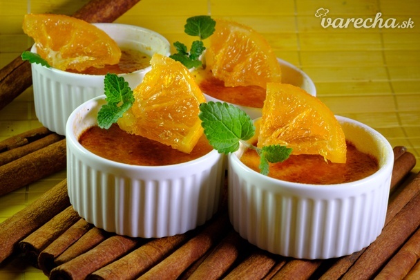 Pomarančové crème brulée recept