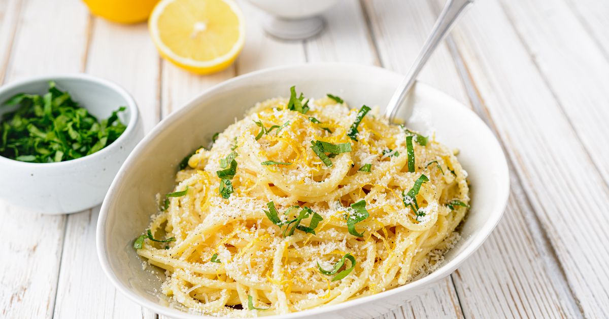 Rýchle špagety s citrónovou omáčkou recept 15min.