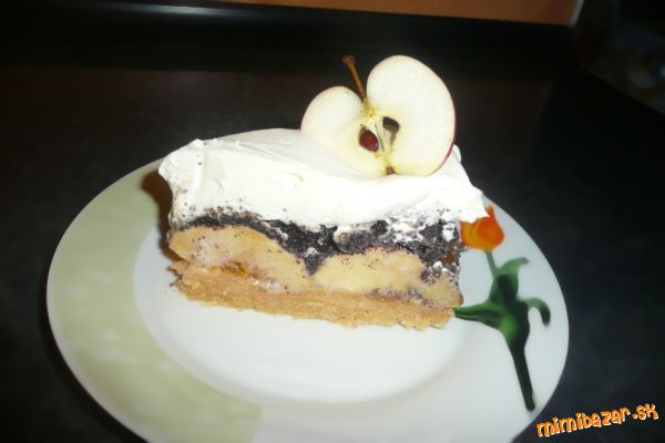 Jablkovo maková torta