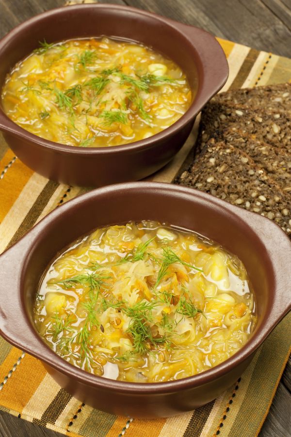 Kelová polievka so zemiakmi