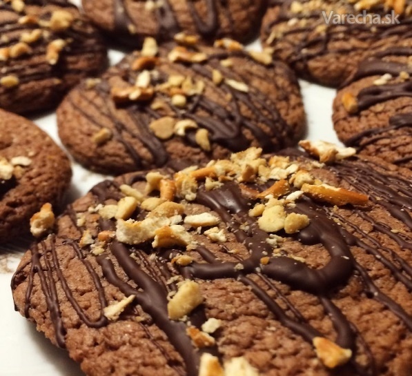Nutellové cookies s arašidmi a praclíkmi recept