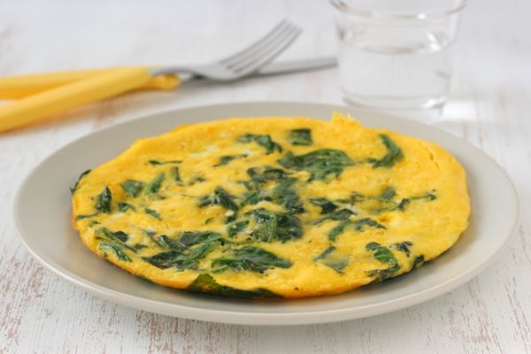 Vajcová omeleta so špenátom