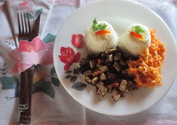 Rizoto alebo ryžové kopčeky s tofu a šampiňónami (fotorecept ...