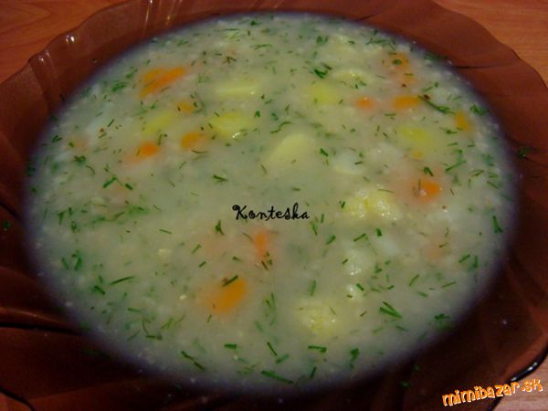 Rýchla zeleninová polievka s ov. vločkami a kôprom