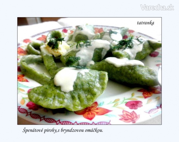 Špenátové pirohy s bryndzovou omáčkou (fotorecept) recept ...