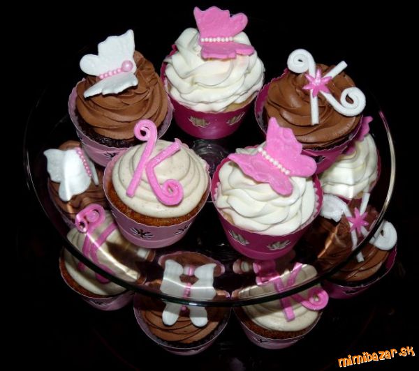 Muffinky cupcakes na oslavu babetka babyshower