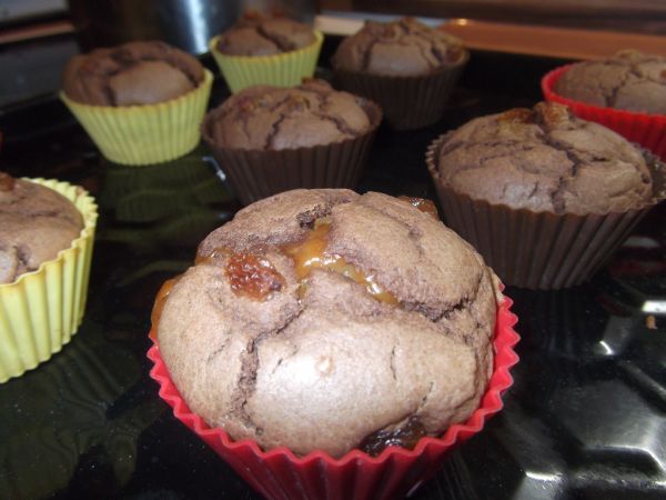Žitné muffiny s karamelovým pudingom